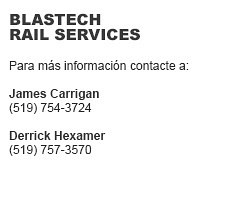 Blastech Rail Services Contactos