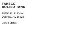Tarsco Bolted Tank Daphne
