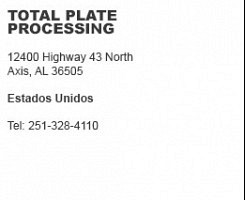 Total Plate Processing Axis