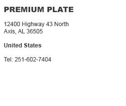 Premium Plate Axis Premium Plate Axis