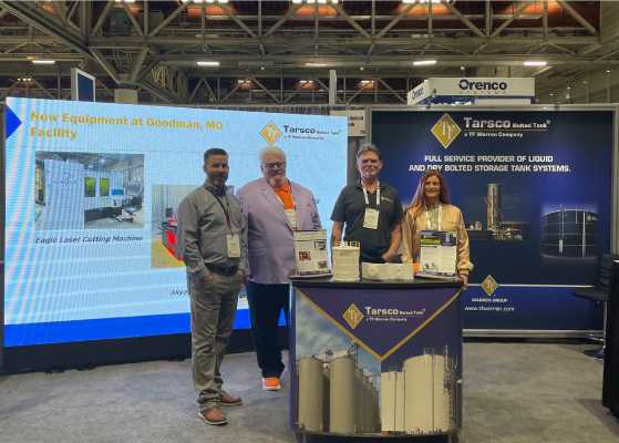 Tarsco Bolted Tank Exhibiendo en WEFTEC